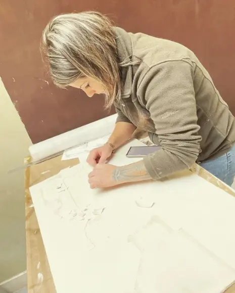 Amandine Serre, peintre en décor mural