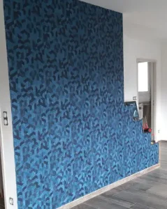 peinture-mur-bleu-motifs