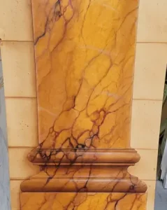 trompe l'oeil en faux marbre en techniques anciennes